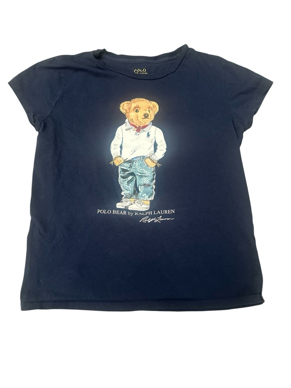 Polo Ralph Lauren Preppy Bear Blue T-Shirt Kids XS